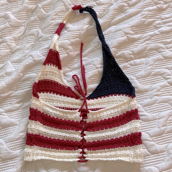 America knit crop top - Picture 2 of 4